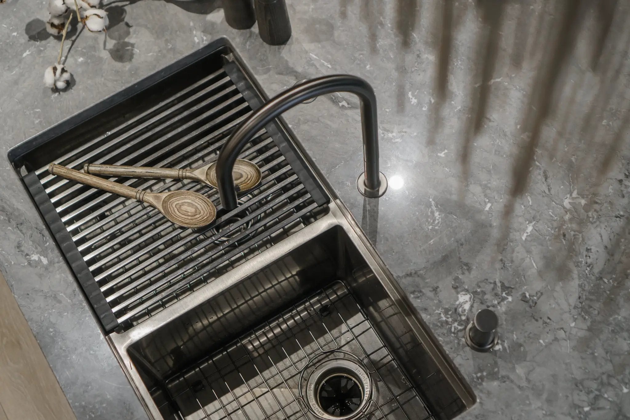 Zeek KF-11GM Gunmetal Pull-Down Kitchen Faucet by ZEEK