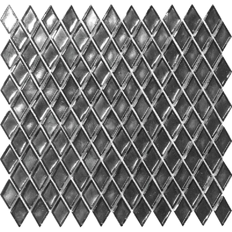 Gray 11x11 Glossy Diamond Glass Mosaic Tile (10 pack, 8.55 sq ft/case) by Apollo Tile