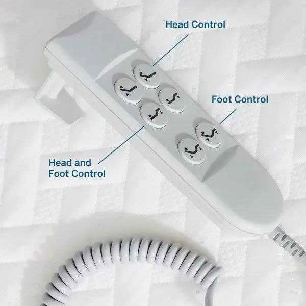 Split King Size Electric Head Foot Adjustable Bed Base with Remote by HomePacific