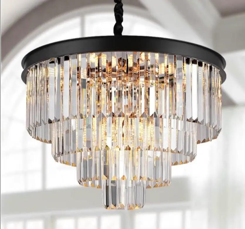 A AXILIXI Modern Crystal Chandeliers 24" Round Top K9 Crystals Chandelier Adjustable Ceiling Light Fixture 4-Tier K9 Crystal Pendant Lamp 12-Light for by Selzalot