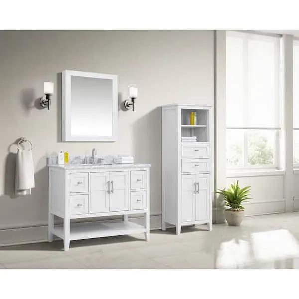 Open Box HOME DECORATORS COLLECTION Sturgess 24 in. W x 32 in. H Rectangular Medicine Cabinet with Mirror by Selzalot