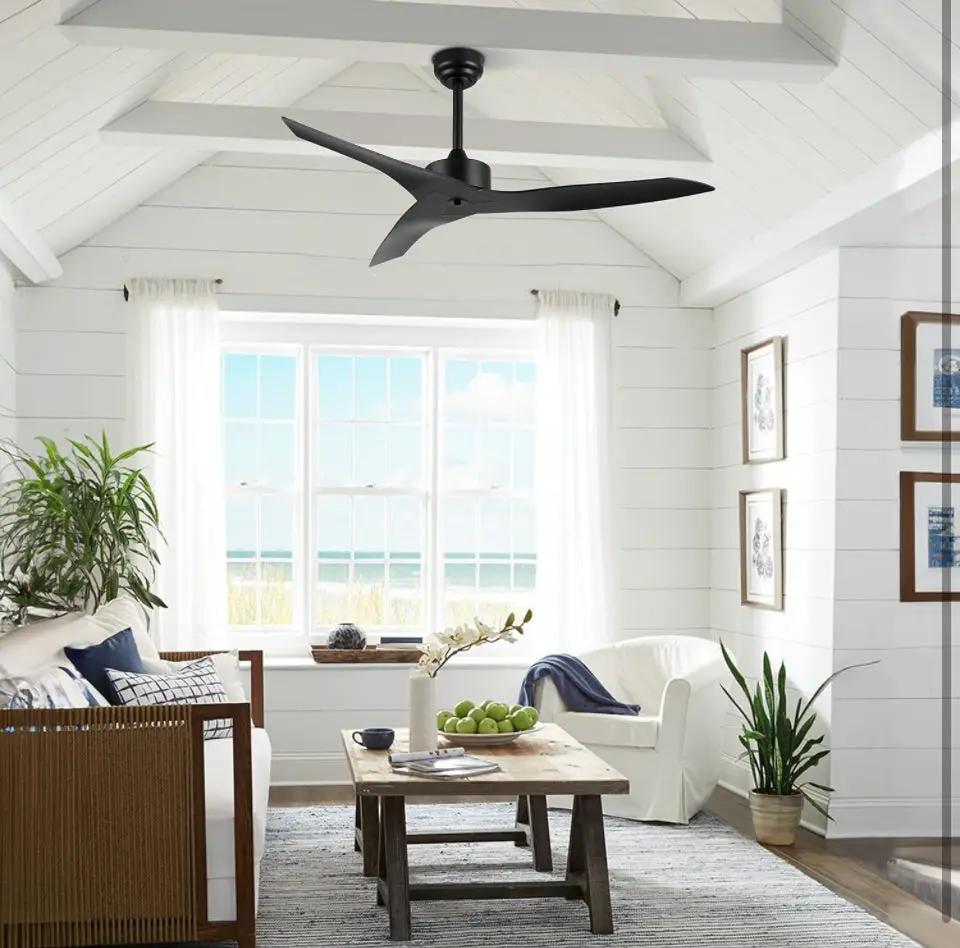 JONATHAN Y JYL9715A Aldrin 50" Mobile-App/Remote-Controlled, 6-Speed Razor Ceiling Fan, Modern, Contemporary, Minimalist, Industrial, Coastal for Bedr by Selzalot