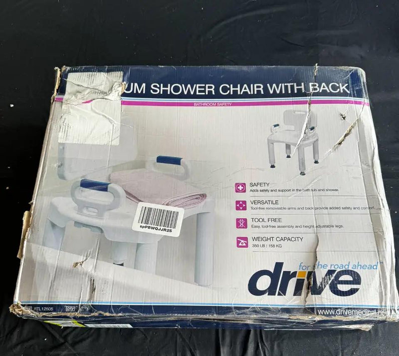 Drive Medical RTL12505 Shower Chair with Back and Arms by Selzalot