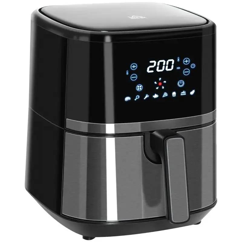 Silver/Black Multi-Function 4 in 1 Oven Air Fryer 4.7 QT by HomePacific