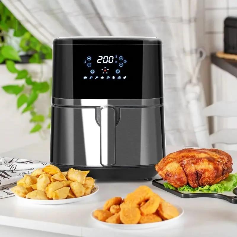 Silver/Black Multi-Function 4 in 1 Oven Air Fryer 4.7 QT by HomePacific
