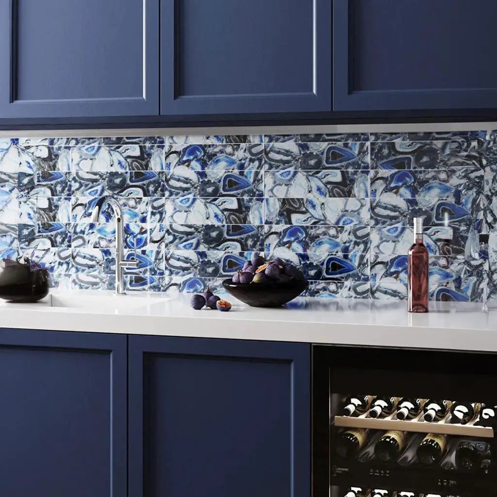 Blue 3x12 Glossy Glass Subway Tile (20 pack, 5 sq ft/case) by Apollo Tile