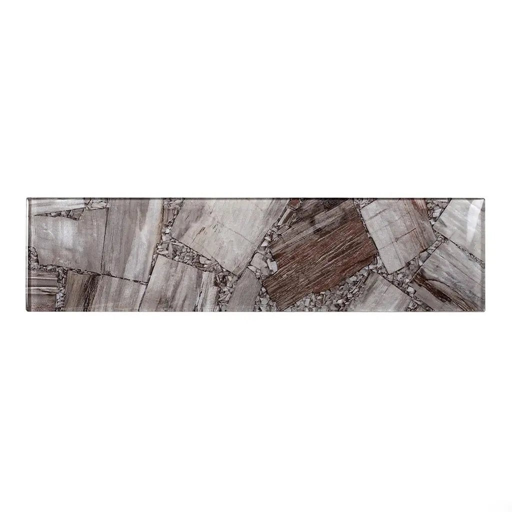 Brown 3x12 Glossy Glass Subway Tile (20 pack, 5 sq ft/case) by Apollo Tile