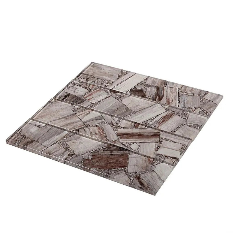 Brown 3x12 Glossy Glass Subway Tile (20 pack, 5 sq ft/case) by Apollo Tile