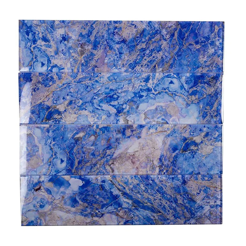 Cobalt Blue 3x12 Glossy Glass Subway Tile (20 pack, 5 sq ft/case) by Apollo Tile