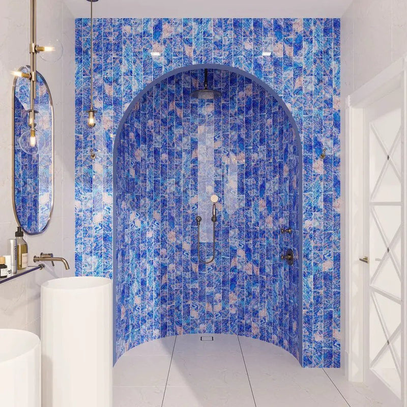 Cobalt Blue 3x12 Glossy Glass Subway Tile (20 pack, 5 sq ft/case) by Apollo Tile