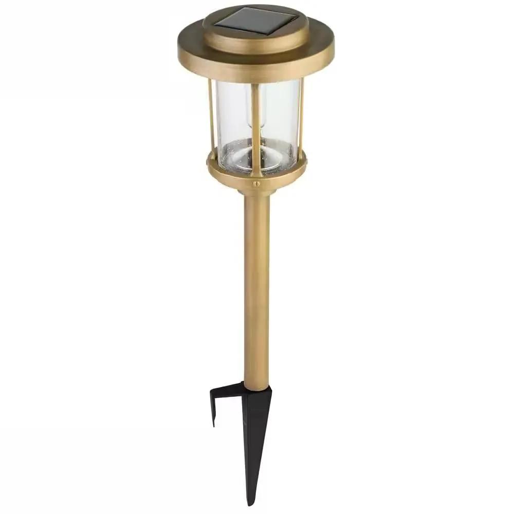 4 Pack - Gold Outdoor Solar LED Light Set - Weather-Resistant Path Yard Lighting by HomePacific