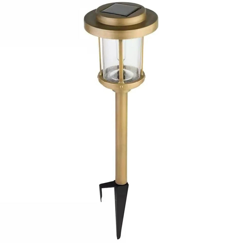 4 Pack - Gold Outdoor Solar LED Light Set - Weather-Resistant Path Yard Lighting by HomePacific