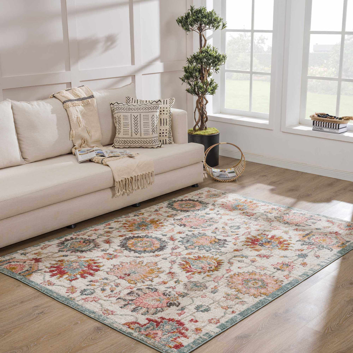 Twilight Floral Area Rug, installed in a room 5