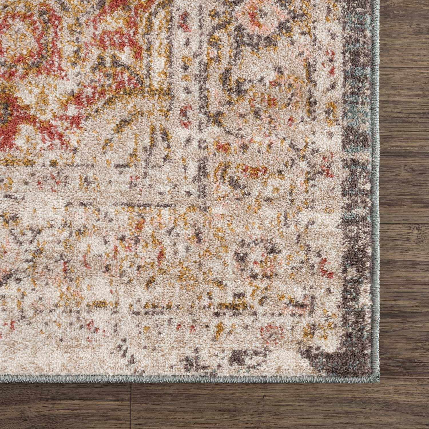 Peeta Brown Medallion Area Rug by Hauteloom