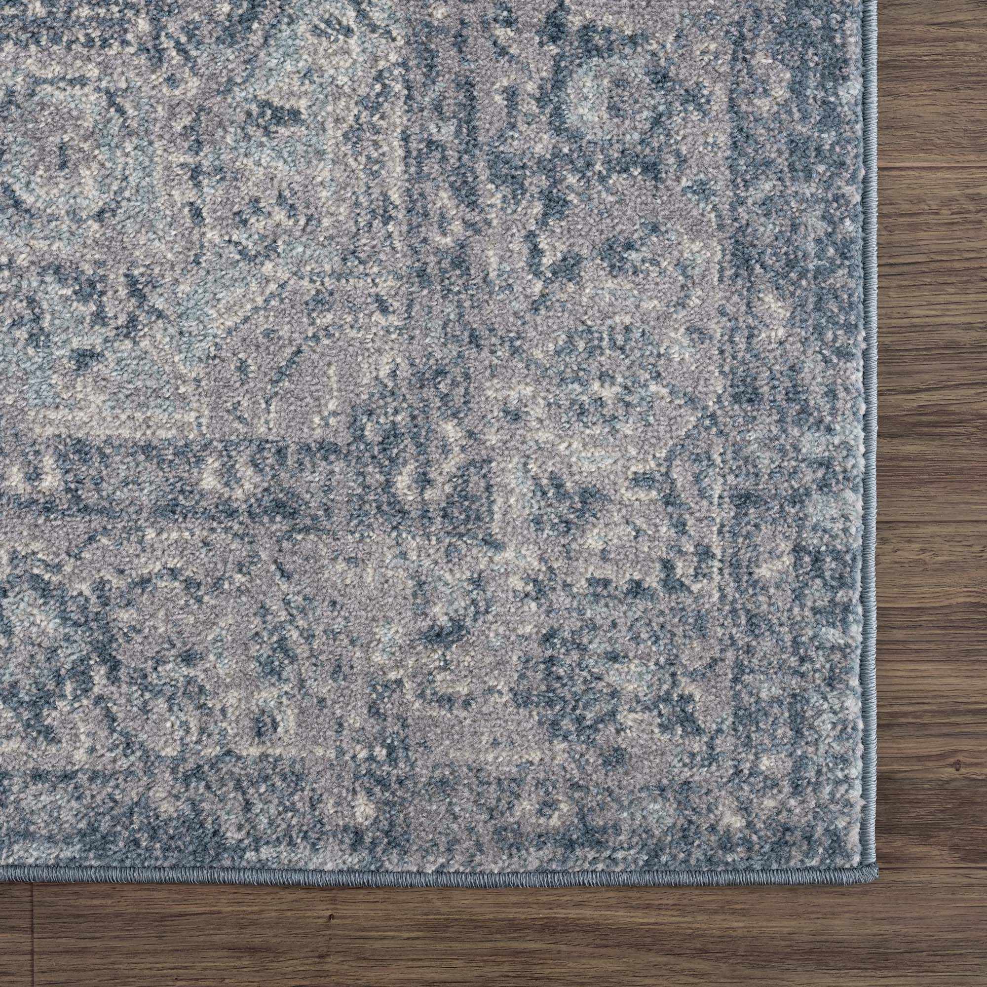 Peeta Blue Medallion Area Rug by Hauteloom