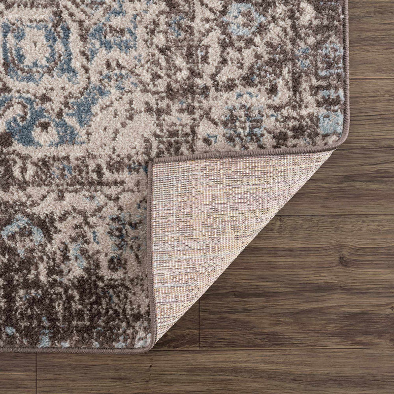 Peeta Dark Brown Medallion Area Rug - Clearance by Boutique Rugs