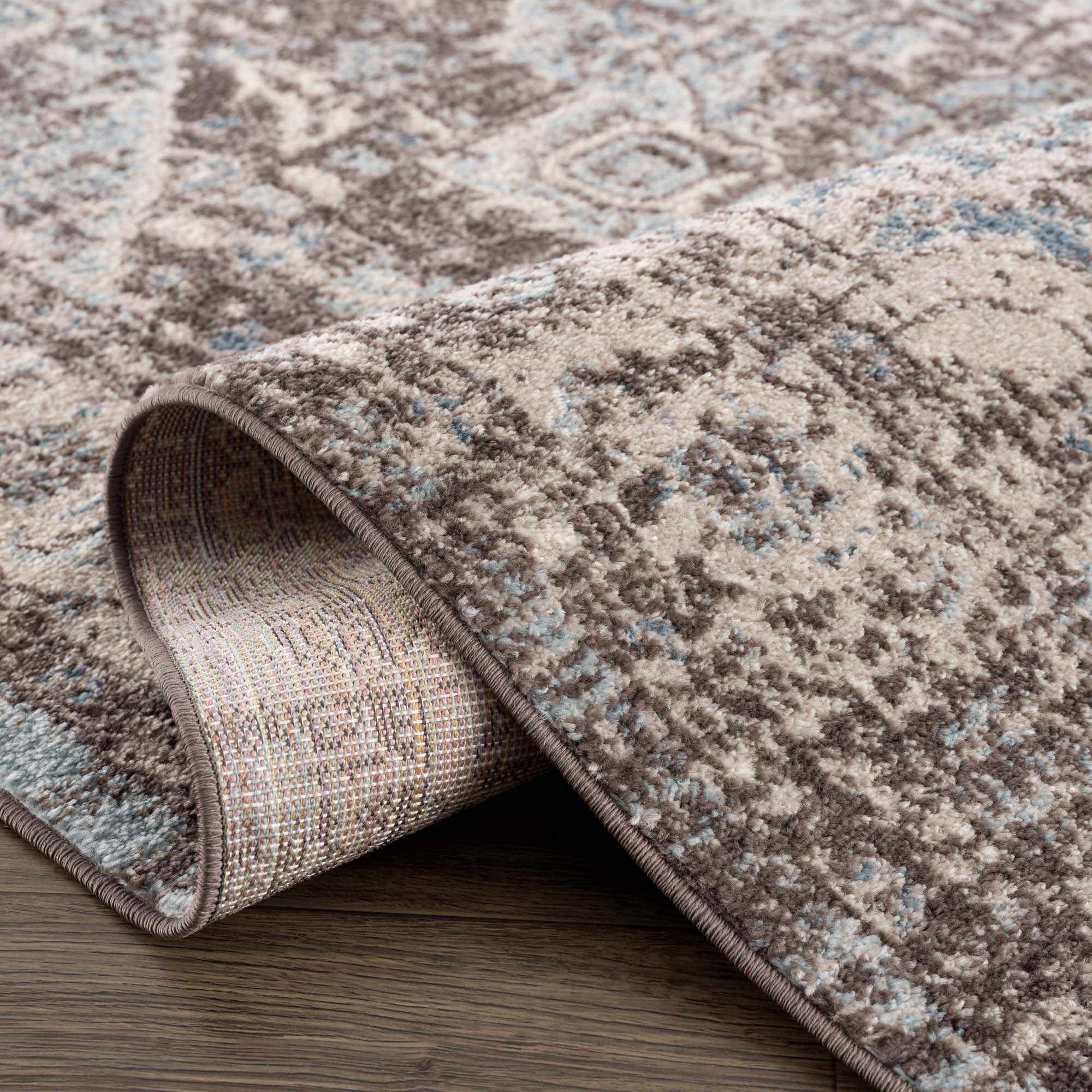 Peeta Dark Brown Medallion Area Rug - Clearance by Boutique Rugs
