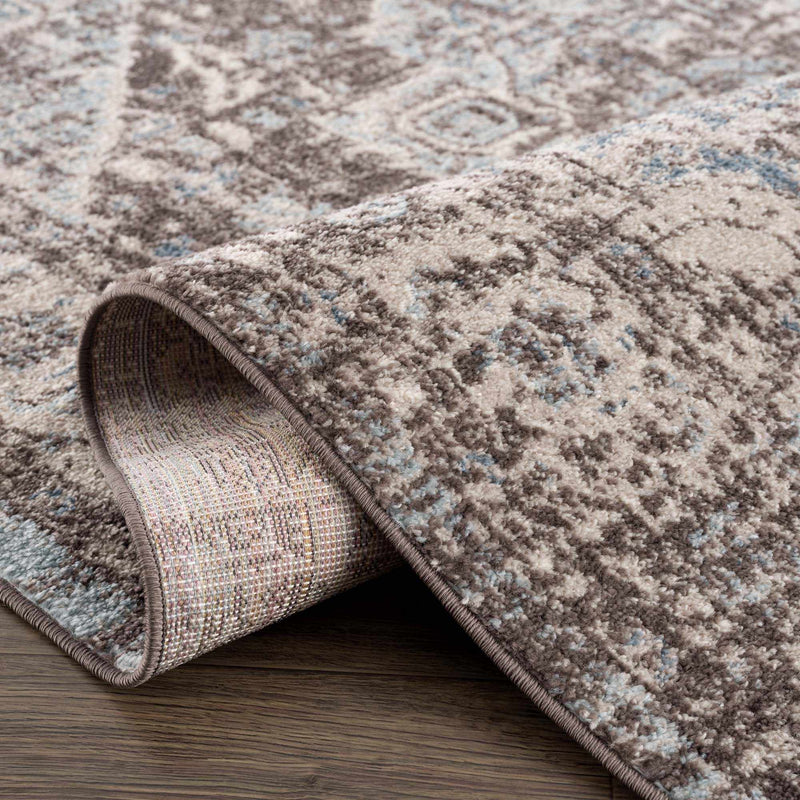Peeta Dark Brown Medallion Area Rug by Hauteloom