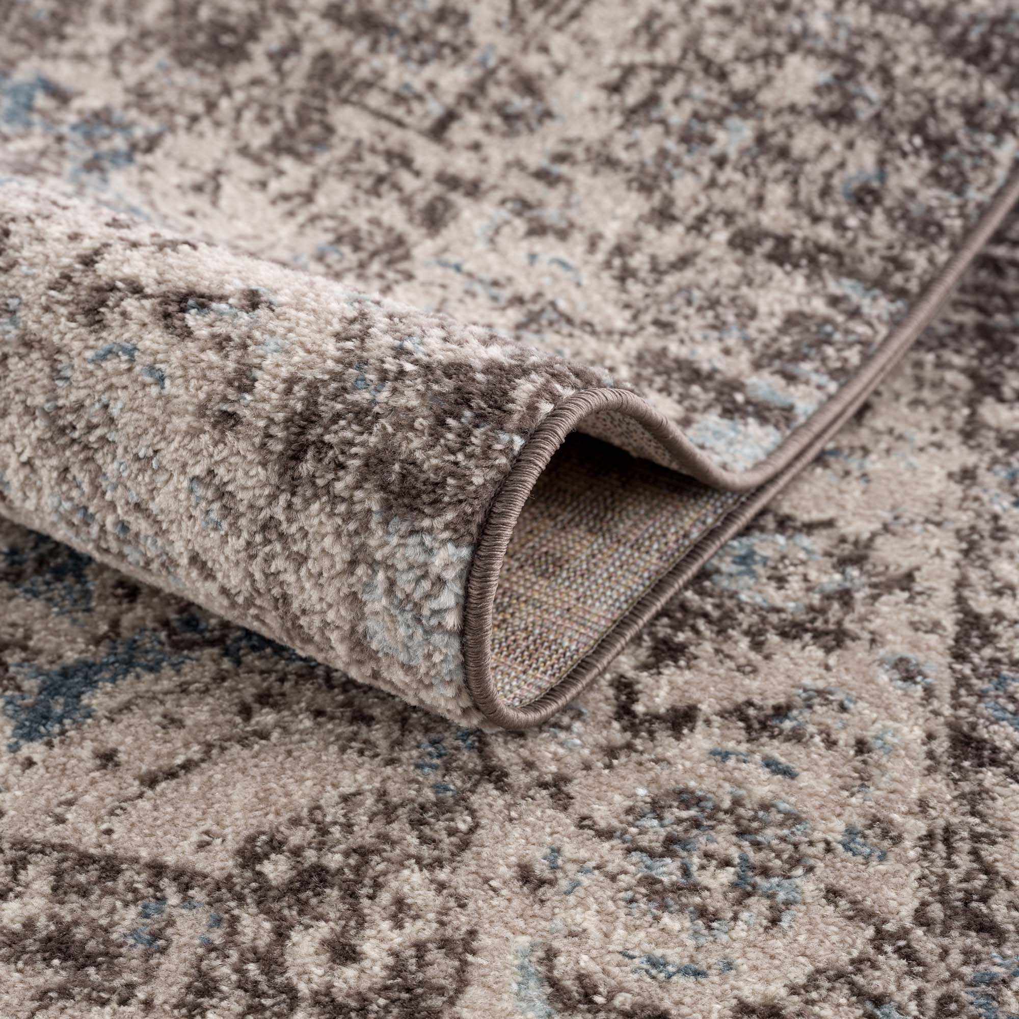 Peeta Dark Brown Medallion Area Rug by Hauteloom