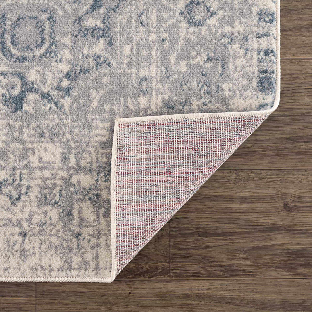 Peeta Gray Blue Medallion Area Rug, photo 4 of 10