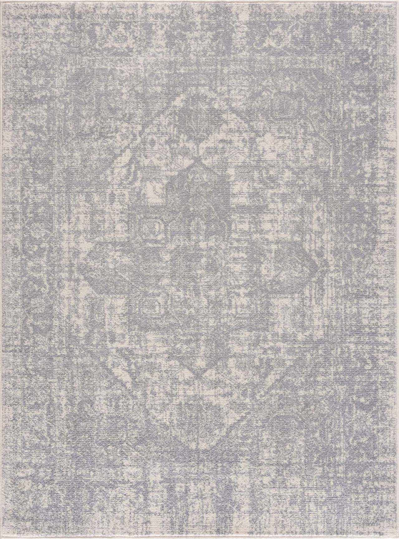 Peeta Gray Medallion Area Rug by Hauteloom