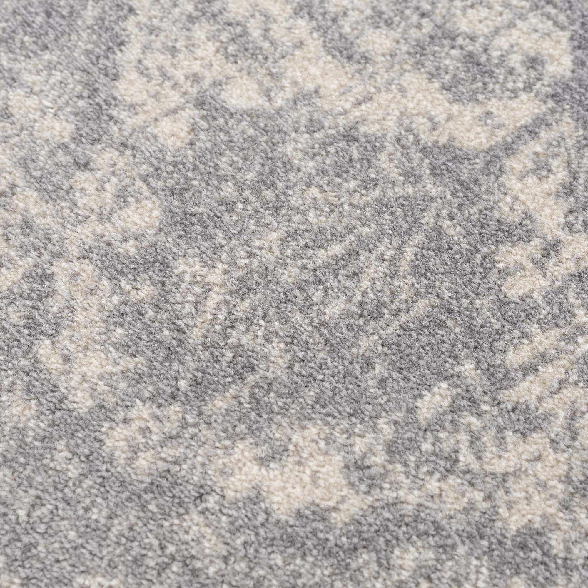 Peeta Gray Medallion Area Rug by Hauteloom