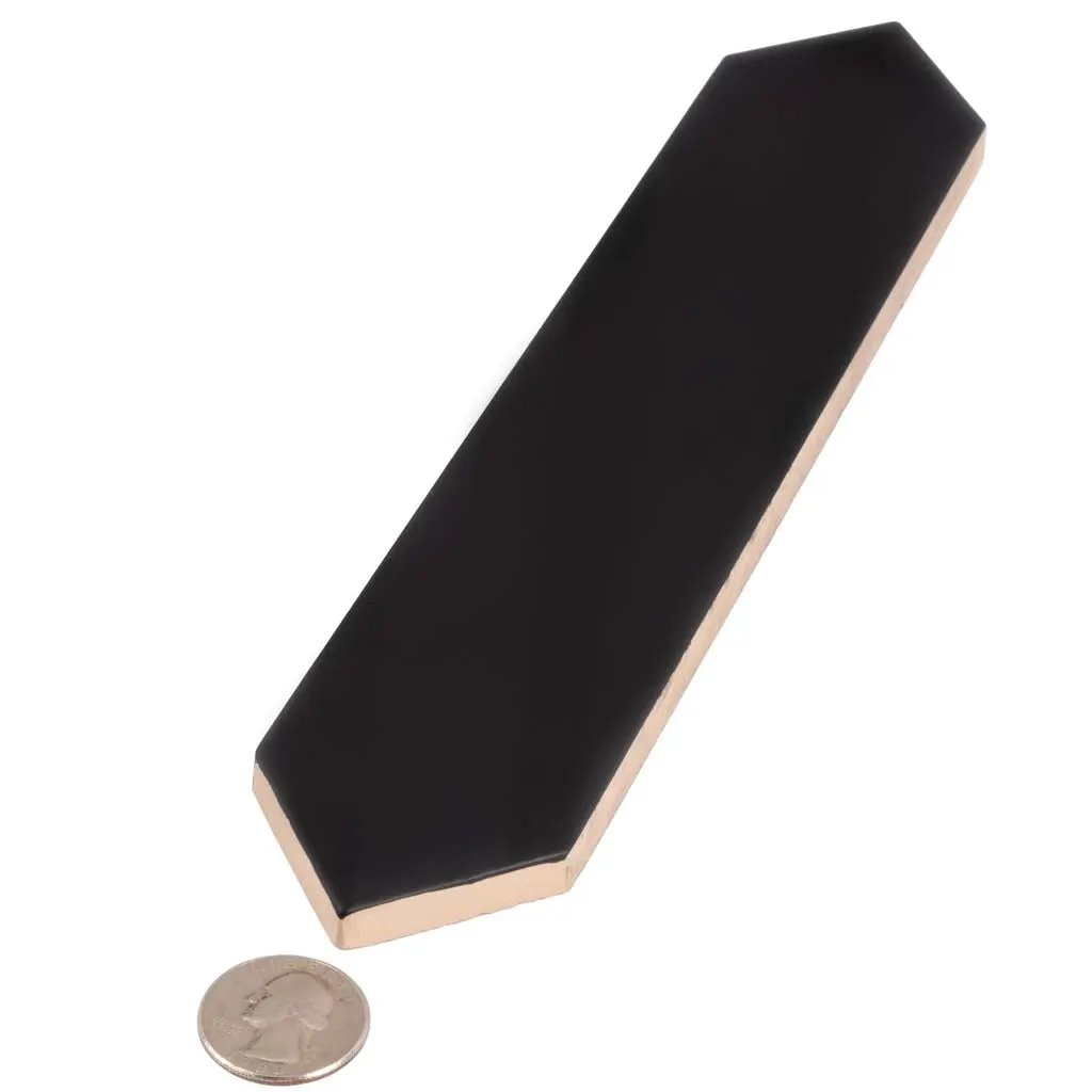 Black 2x10 Matte Picket Ceramic Tile (44 pack, 5.38 sq ft/case) by Apollo Tile