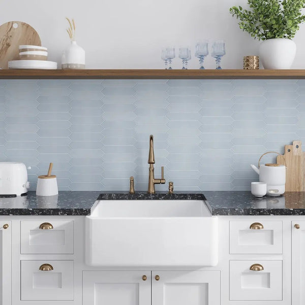 Stone Blue 2x10 Matte Picket Ceramic Tile (44 pack, 5.38 sq ft/case), photo 2 of 8