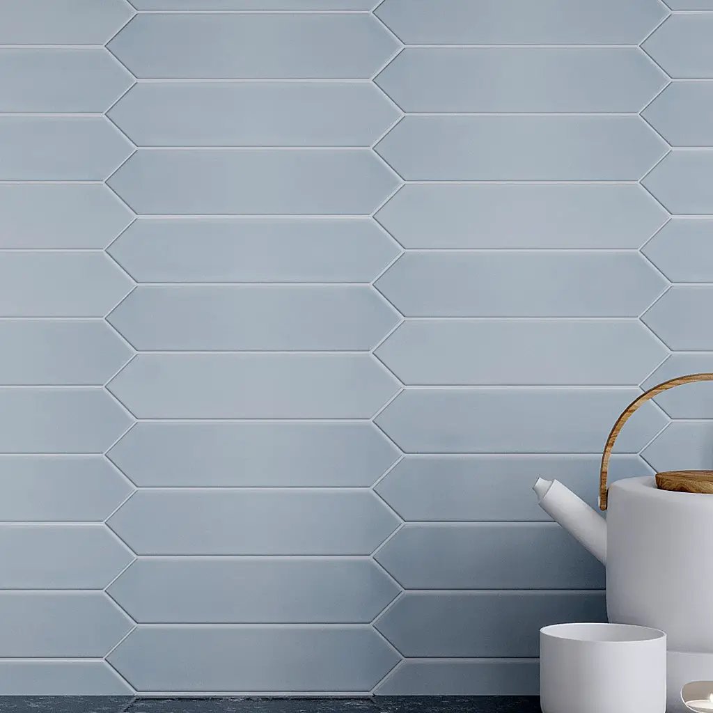 Stone Blue 2x10 Matte Picket Ceramic Tile (44 pack, 5.38 sq ft/case) by Apollo Tile