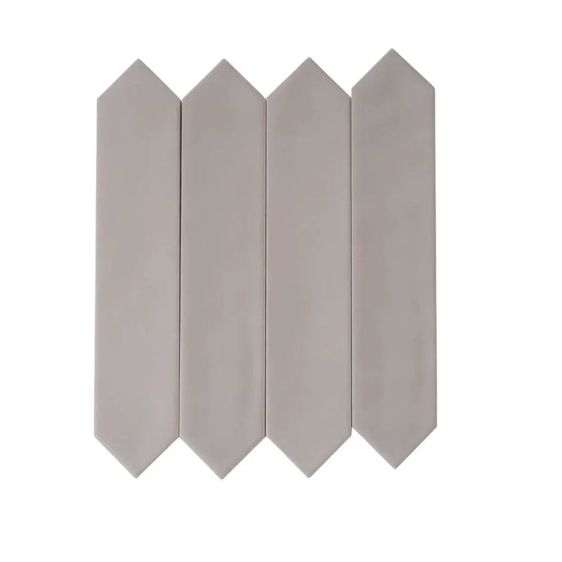 Gray 2x10 Matte Picket Ceramic Tile (44 pack, 5.38 sq ft/case) by Apollo Tile