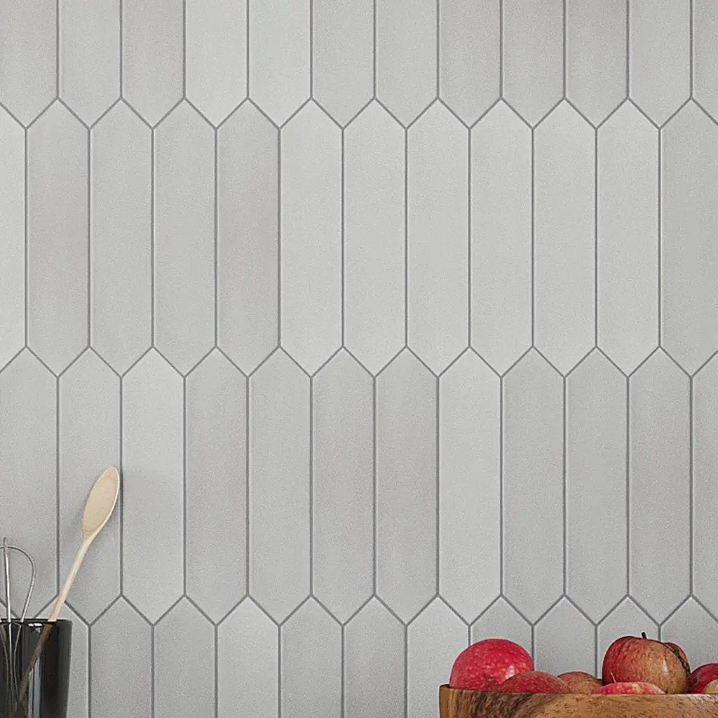 Gray 2x10 Matte Picket Ceramic Tile (44 pack, 5.38 sq ft/case) by Apollo Tile