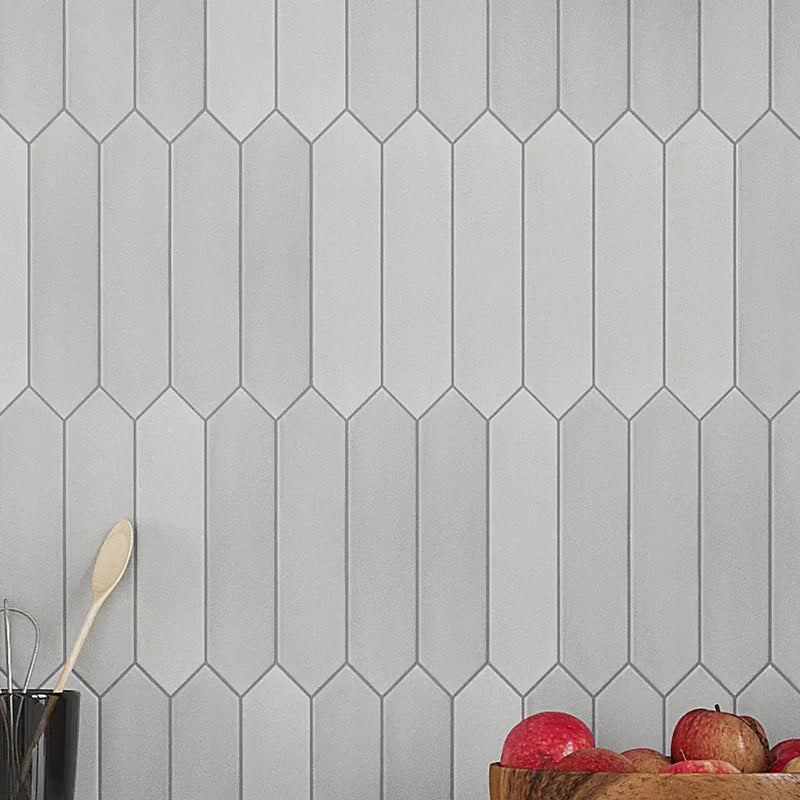 Gray 2x10 Matte Picket Ceramic Tile (44 pack, 5.38 sq ft/case) by Apollo Tile