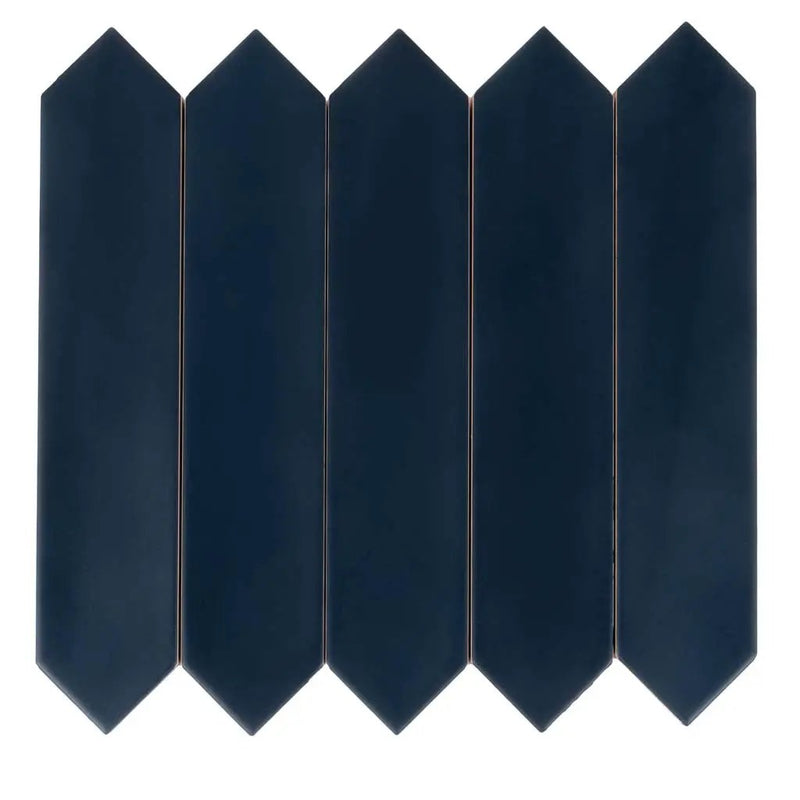 Blue 2x10 Matte Picket Ceramic Tile (44 pack, 5.38 sq ft/case) by Apollo Tile