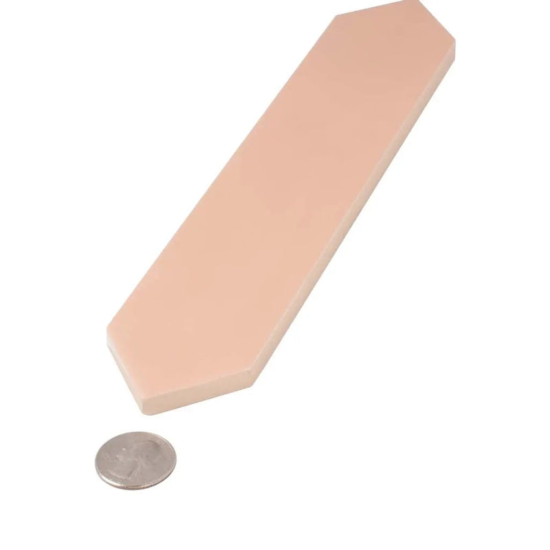 Blush Pink 2x10 Matte Picket Ceramic Tile (44 pack, 5.38 sq ft/case) by Apollo Tile