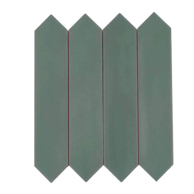 Pine Green 2x10 Matte Picket Ceramic Tile (44 pack, 5.38 sq ft/case) by Apollo Tile