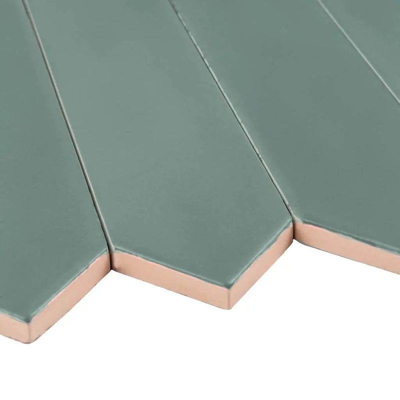 Pine Green 2x10 Matte Picket Ceramic Tile (44 pack, 5.38 sq ft/case) by Apollo Tile
