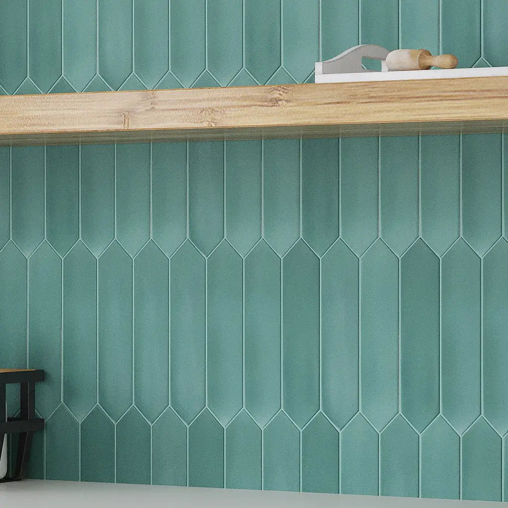Pine Green 2x10 Matte Picket Ceramic Tile (44 pack, 5.38 sq ft/case) by Apollo Tile