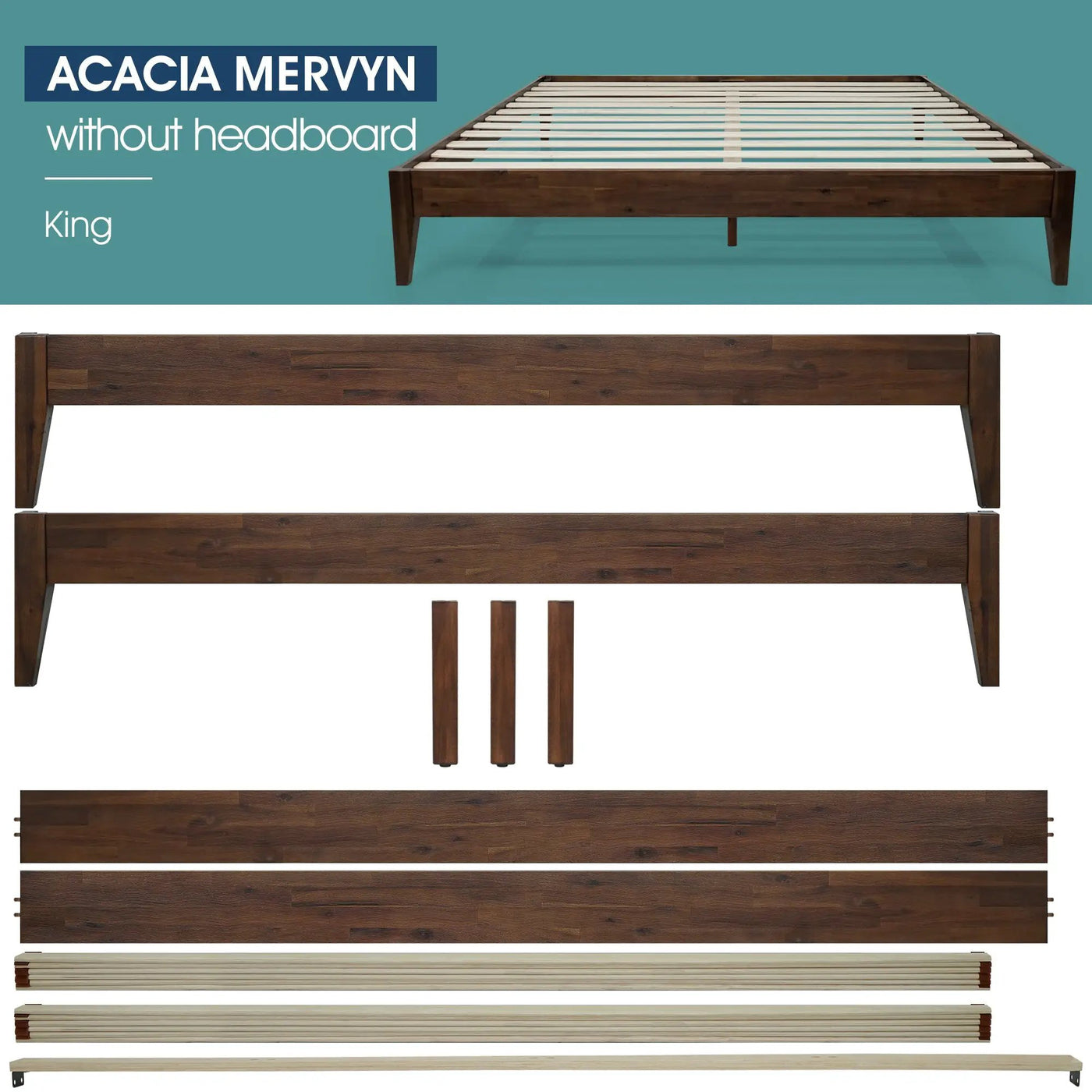 Mervyn Solid Wood Bed Frame by Megsu
