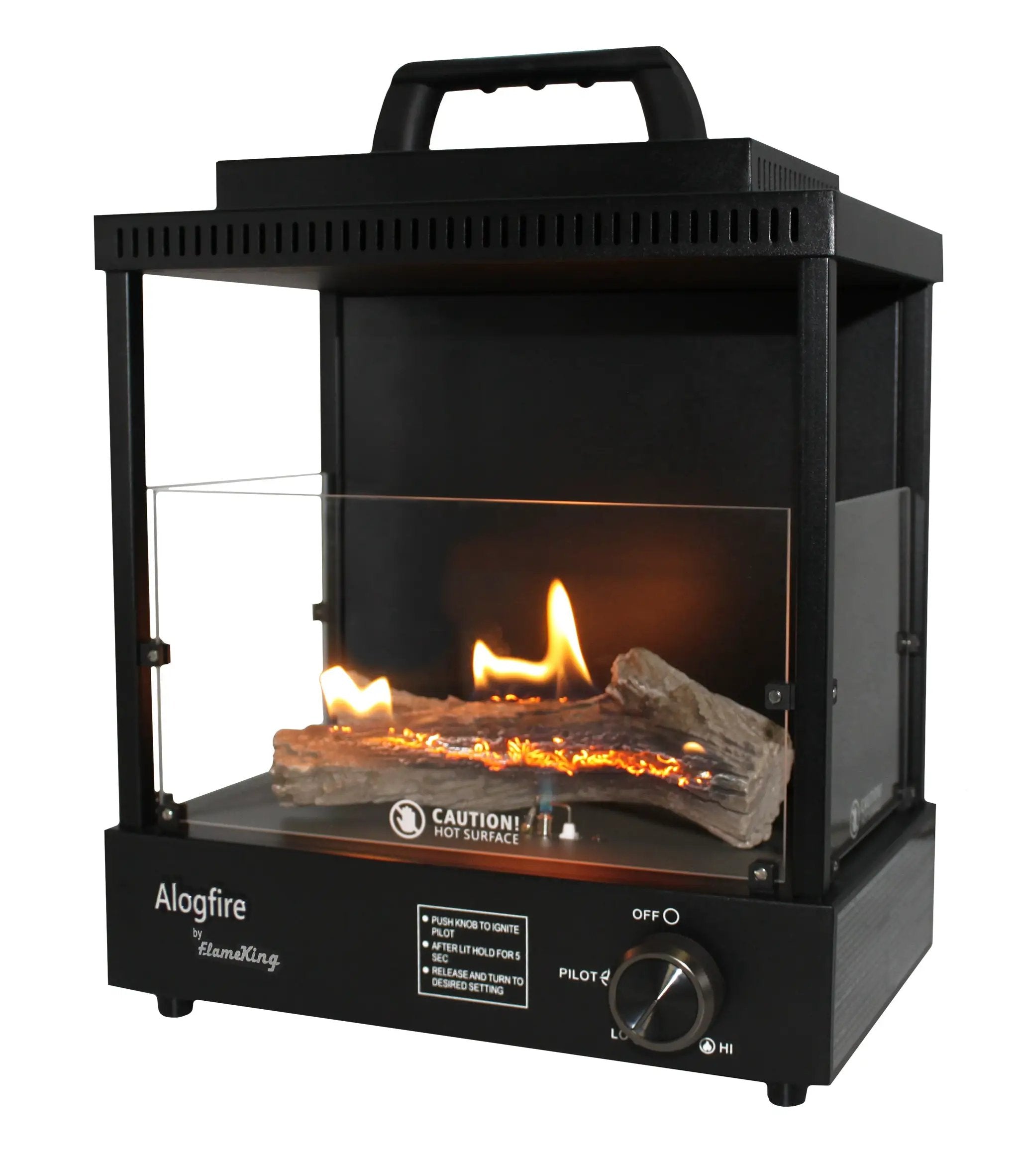 Flame King Portable Propane Alogfire Fireplace Heater Indoor and Outdoor by Flame King Products