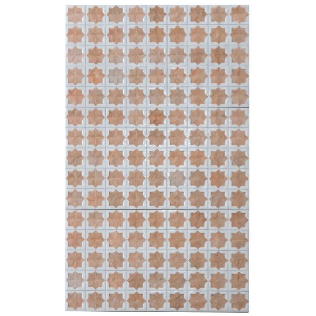 Nude Beige White 12x22 Matte Glossy Rectangle with Star Details Porcelain Large Format Tile (7 pack, 13.03 sq ft/case) by Apollo Tile