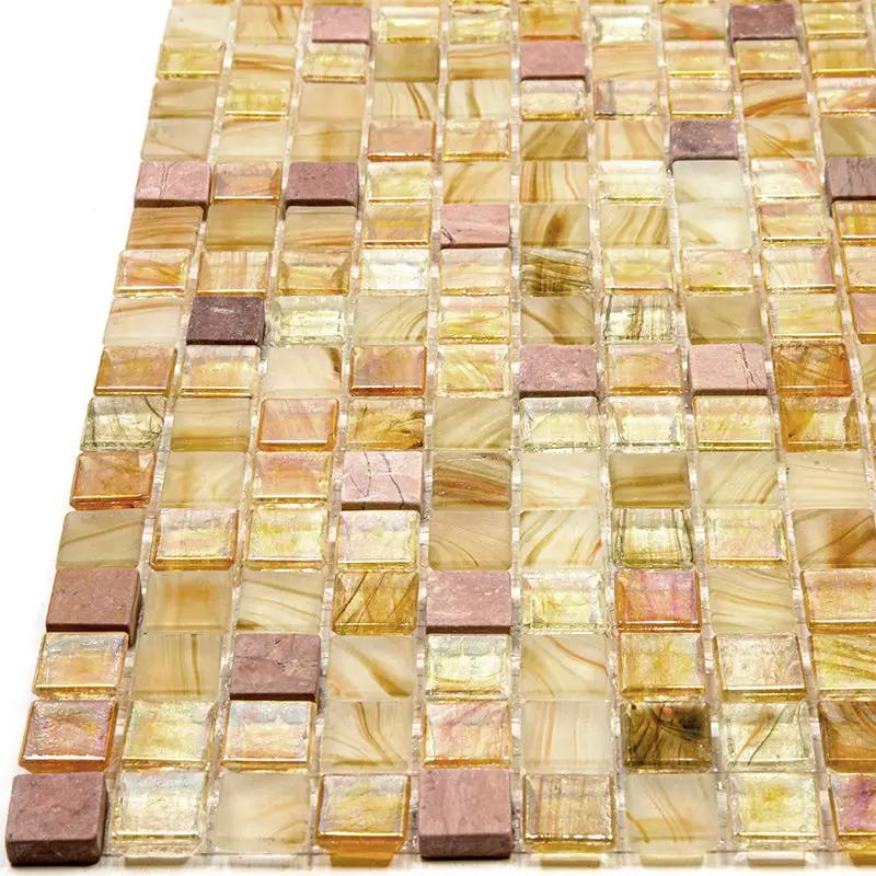 Beige Pearl 12x12 Glossy Uniform Square Glass Mosaic Tile (20 pack, 18.69 sq ft/case) by Apollo Tile