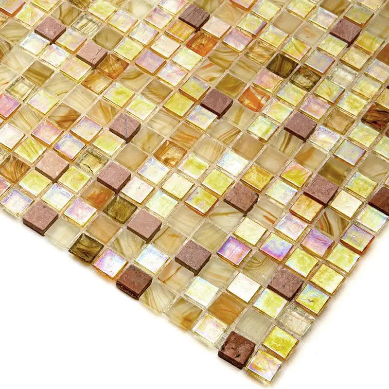 Beige Pearl 12x12 Glossy Uniform Square Glass Mosaic Tile (20 pack, 18.69 sq ft/case) by Apollo Tile