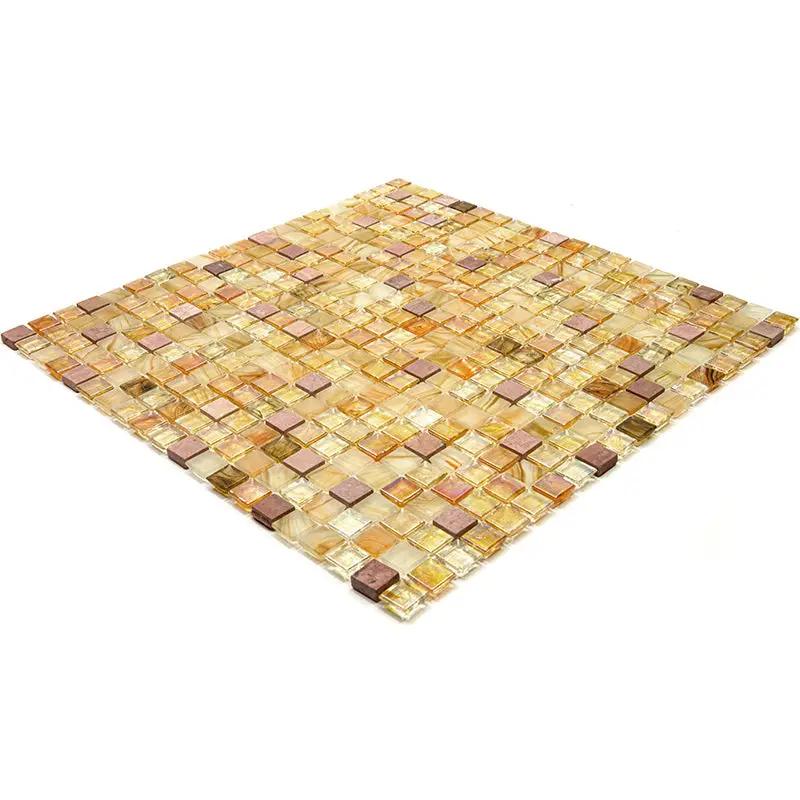 Beige Pearl 12x12 Glossy Uniform Square Glass Mosaic Tile (20 pack, 18.69 sq ft/case) by Apollo Tile