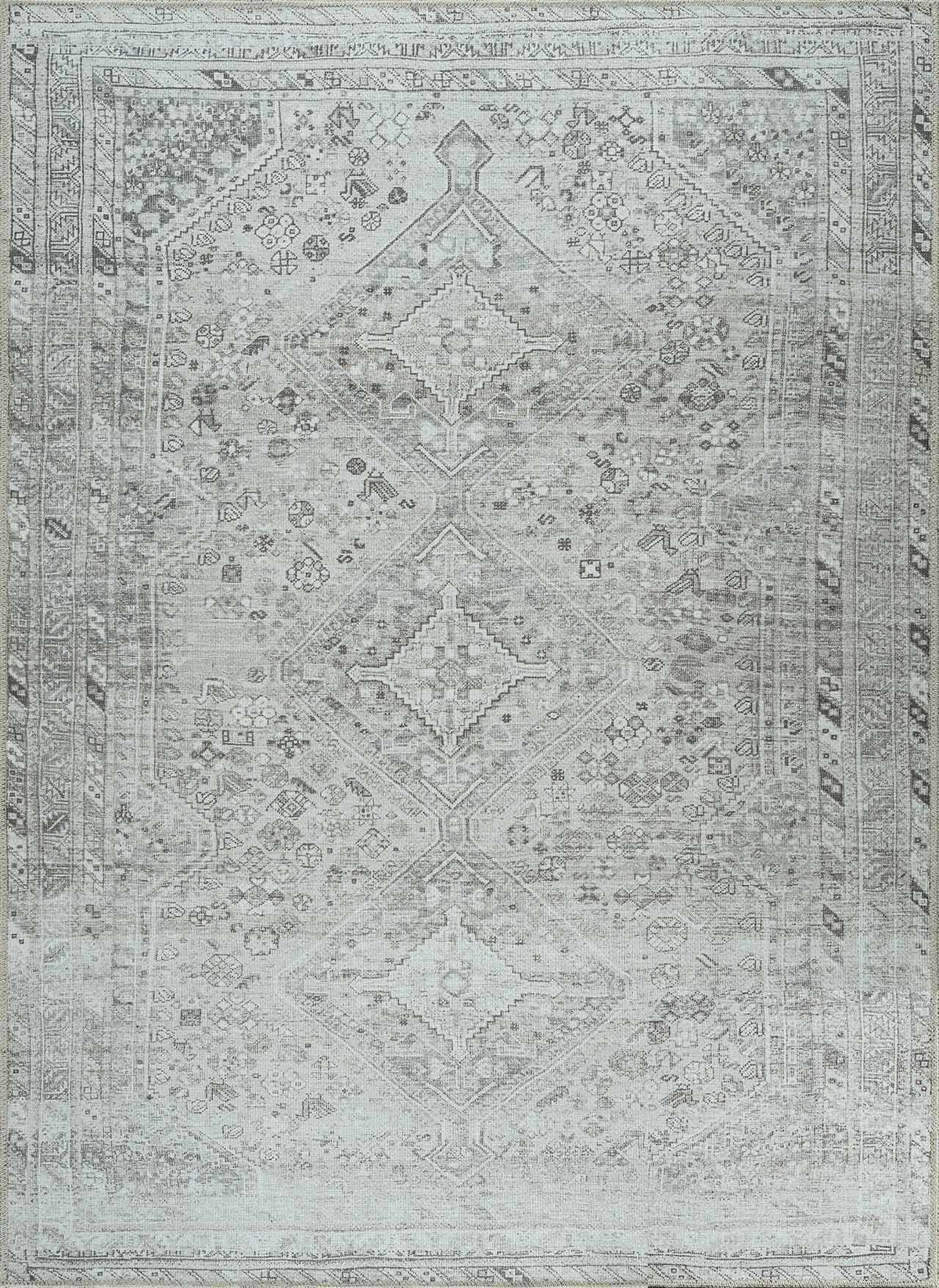 Barny Sage Flat Pile Washable Rug