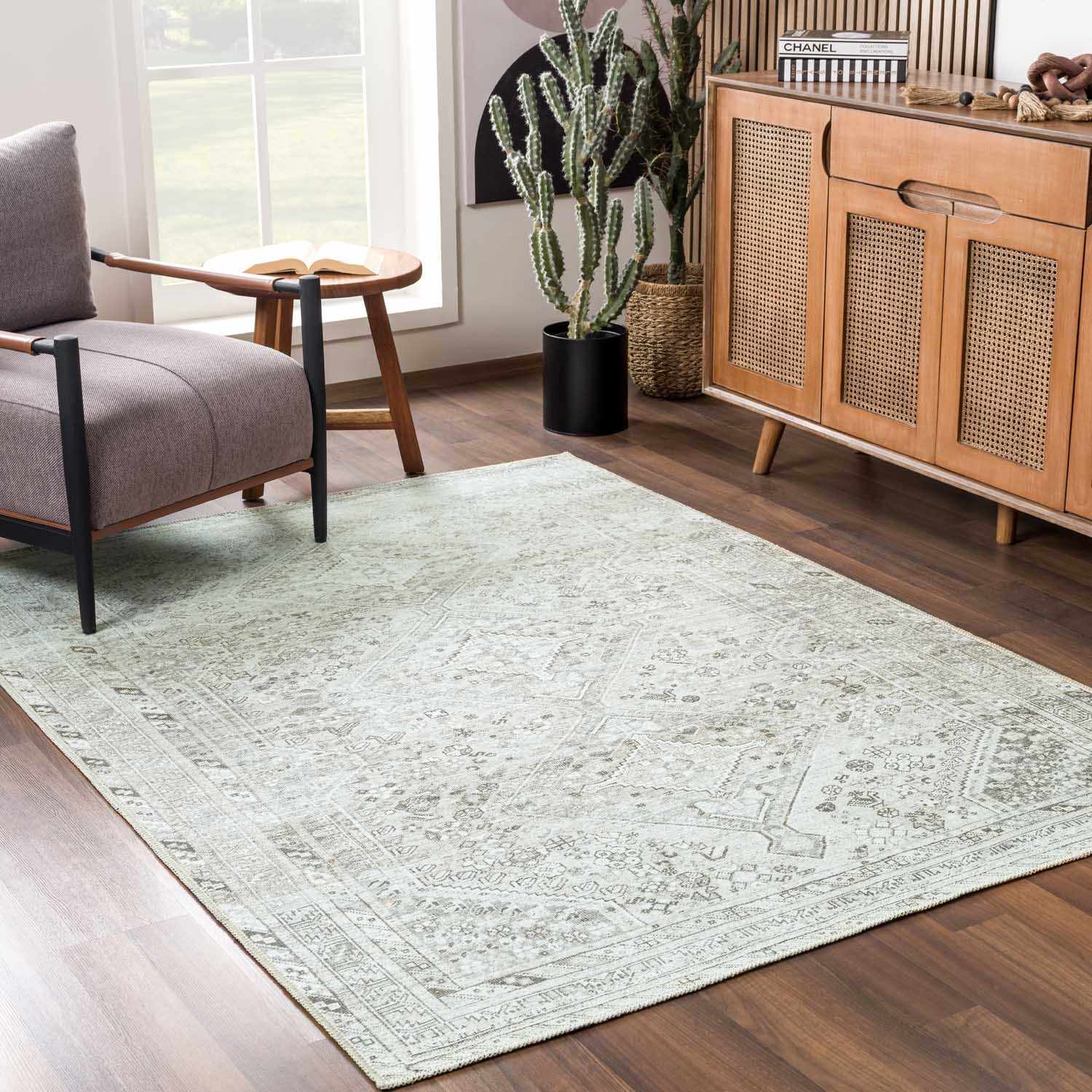 Barny Sage Flat Pile Washable Rug by Boutique Rugs