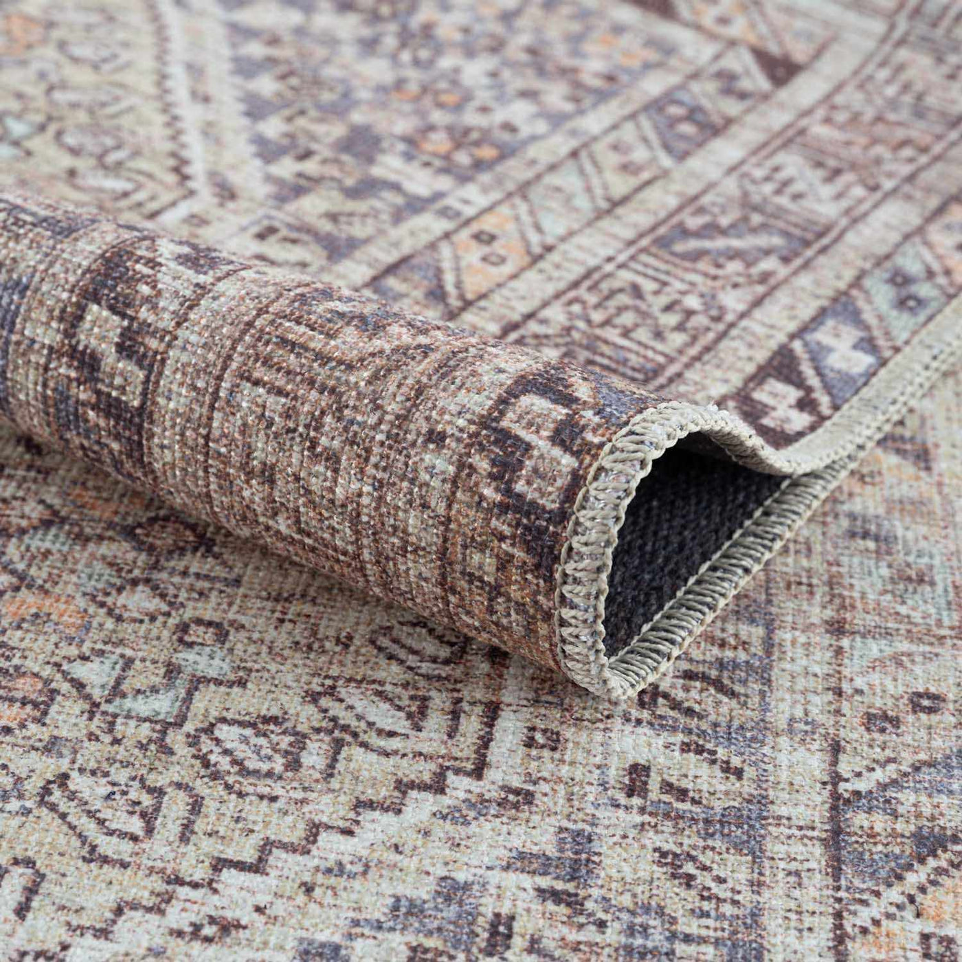 Barny Tan Washable Area Rug by Boutique Rugs
