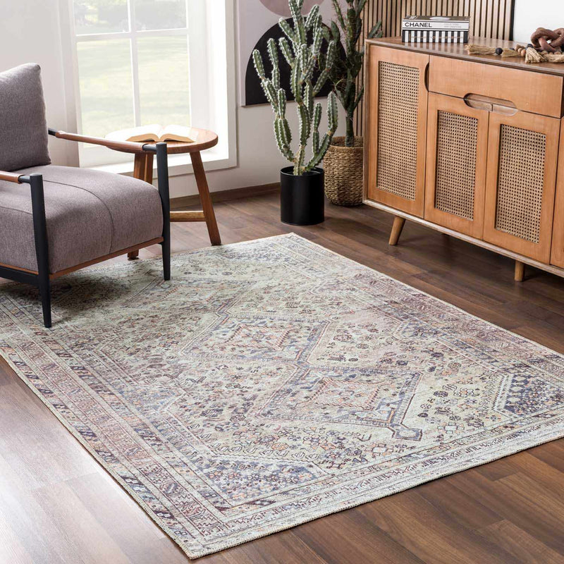 Barny Tan Washable Area Rug by Boutique Rugs