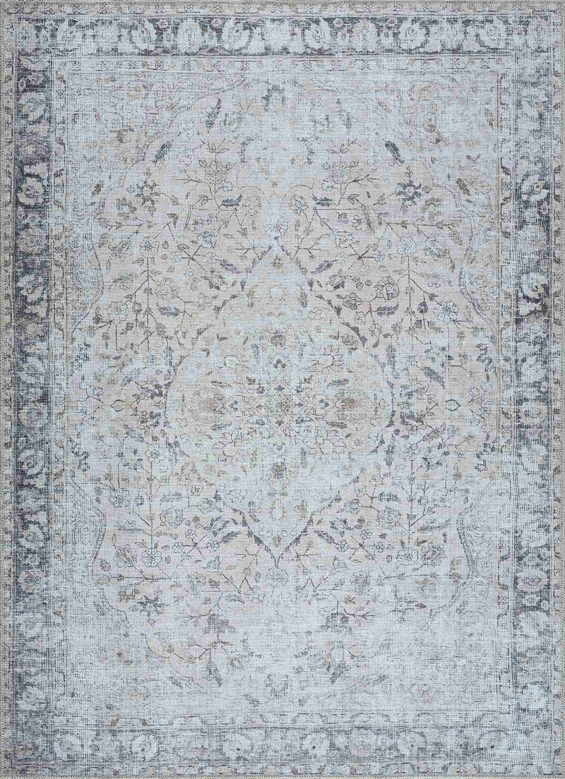 Haile Green & Pink Washable Area Rug - Clearance by Boutique Rugs