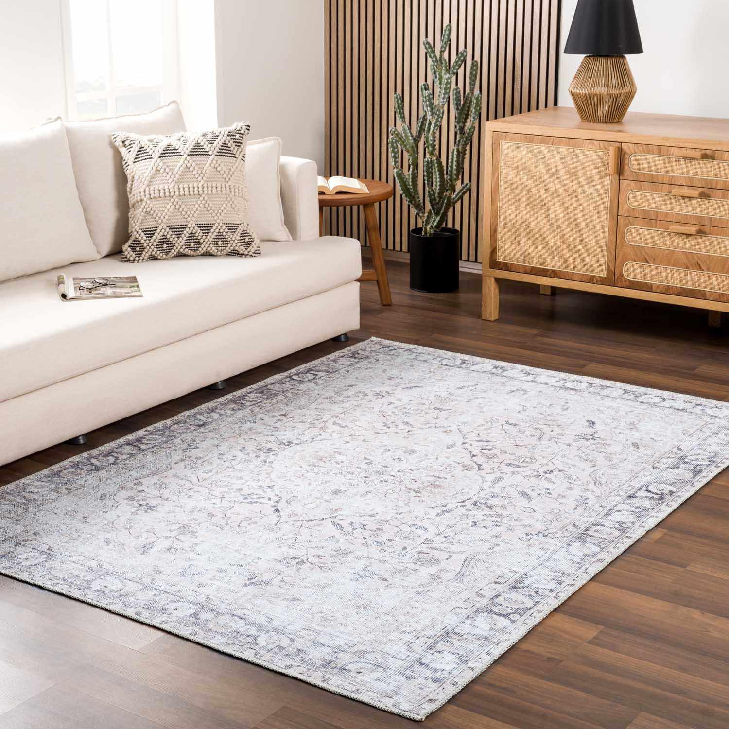 Haile Green & Pink Washable Area Rug - Clearance by Boutique Rugs