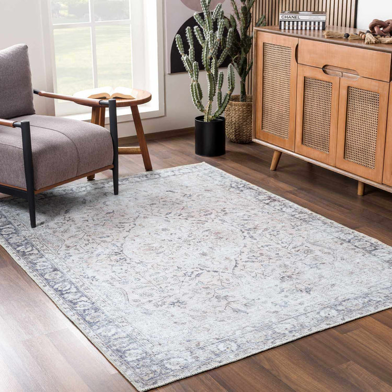 Haile Green & Pink Washable Area Rug - Clearance by Boutique Rugs